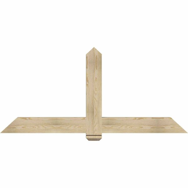 Ekena Millwork Eugene Rough Sawn Timber Gable Bracket, Douglas Fir, 72"W x 33"H x 4"D x 6"F, 11/12 Pitch GBW072X33X0406EUG00RDF - main